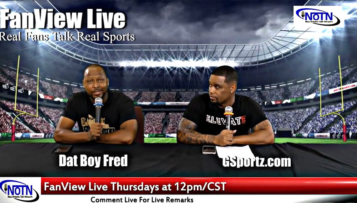 G_Sportz's tweet photo. Tune in today at 12 noon for #FanViewLive
- #Saints hiring Dennis Allen a good pick?
- How many games will the NFL suspend Alvin Kamara??
- #SuperBowl Predictions
- #NBATradeDeadline deals & more…
Hit the link➡️➡️ https://t.co/VKGPWui7XS https://t.co/HlP0fDR6Ab