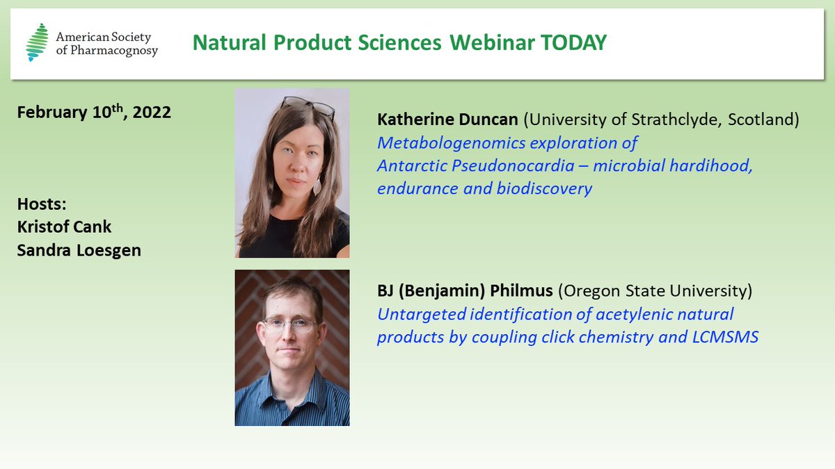pharmacognosy's tweet photo. It's not too late to register for the ASP Natural Product Sciences Webinar today with @kate_duncan 
and @PhilmusLab. Registration closes at 3pm Eastern. 
#ASPWebinar #NaturalProducts
https://t.co/JbROoHjLh5 https://t.co/FFtaz8ivCU