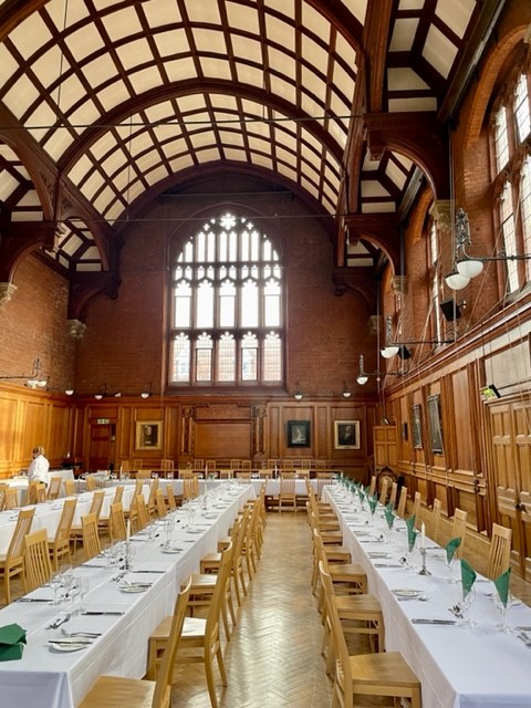 MeetCambridge's tweet photo. A beautiful dining hall, historic meeting rooms, ample outdoor space, all with the added bonus of car parking! Thank you @GirtonConf for having us today and giving us a tour of your brilliant event spaces. https://t.co/KmNGGhuDoO