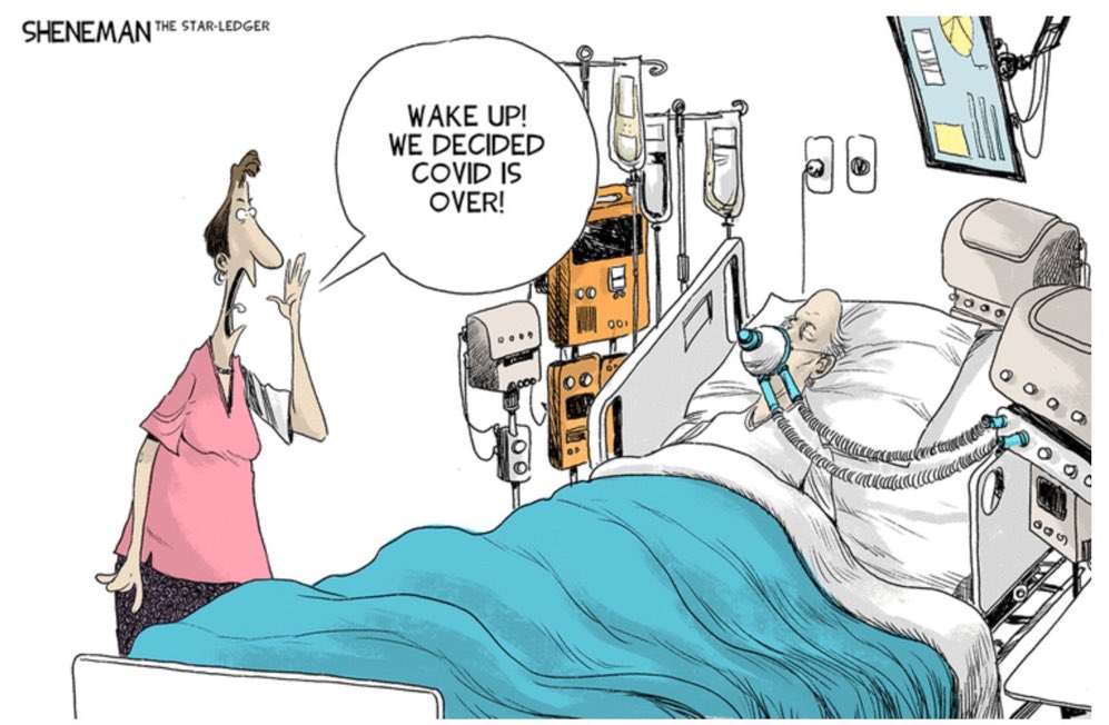 We don’t get to arbitrarily decide when #Covid19 is over. It’s over someday only through our personal actions &amp; policies to protect our community. 

P.s. 3000+ Americans died of COVID yesterday. 

#CovidIsNotOver