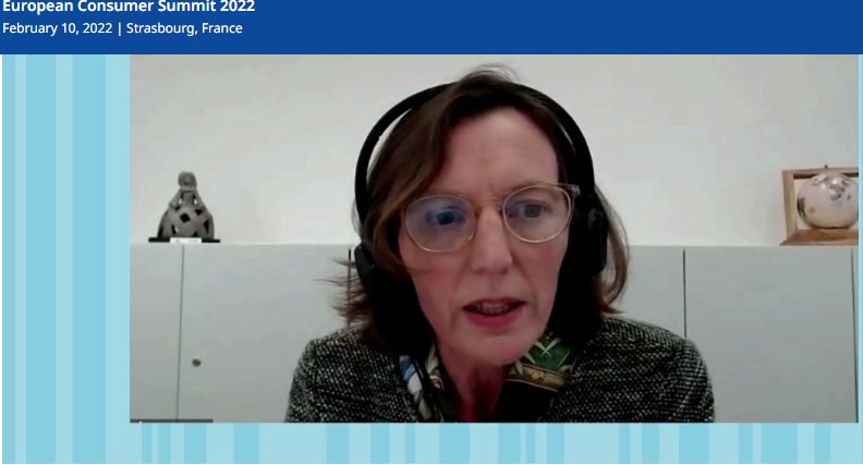 EuroCommerce's tweet photo. Great discussions today at the #EuropeanConsumerSummit 2022.
Our DG, @ChristelDelberghe, emphasised consumer trust is key in twin transition. 
We need to create incentives for making more sustainable choices. https://t.co/BCX8aQ1xnC