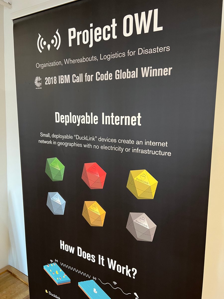 The banner we used for Tech Day 7 months after winning #IBM #CallforCode in 2018. What a journey! #TBThursday
