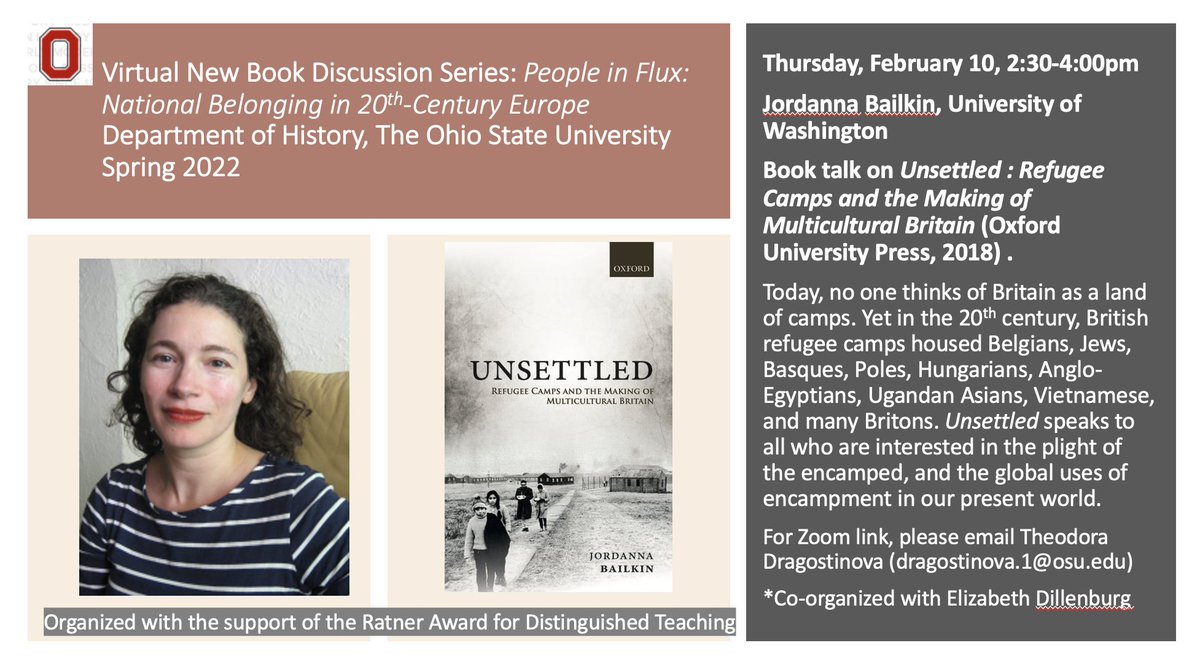 Today my students will talk refugee camps in Britain with Jordanna Bailkin, what a treat!
2 points worth emphasizing: 1) yes, there were refugee camps in Britain, which also included British citizens; 2) if you plan for a refugee crisis, you may end up avoiding a refugee crisis.