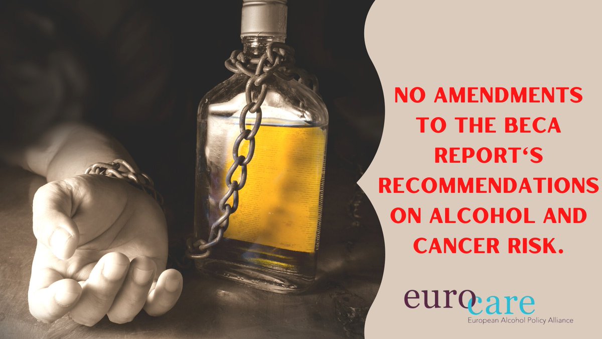 📢Eurocare, together with other 13 organisations, has signed a letter addressed to all MEPs urging them to support the @EP_BeatCancer BECA report with no further amendments on #alcohol (Para 15, 16 and 44).

Read the letter➡️ bit.ly/3p0CIwv