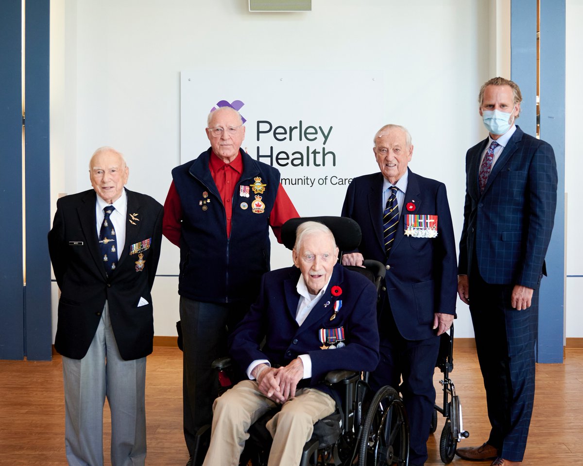 Heroes! Two of these healthy gentlemen were there at D-day. #SeeMeCare #PerleyHealthUnited