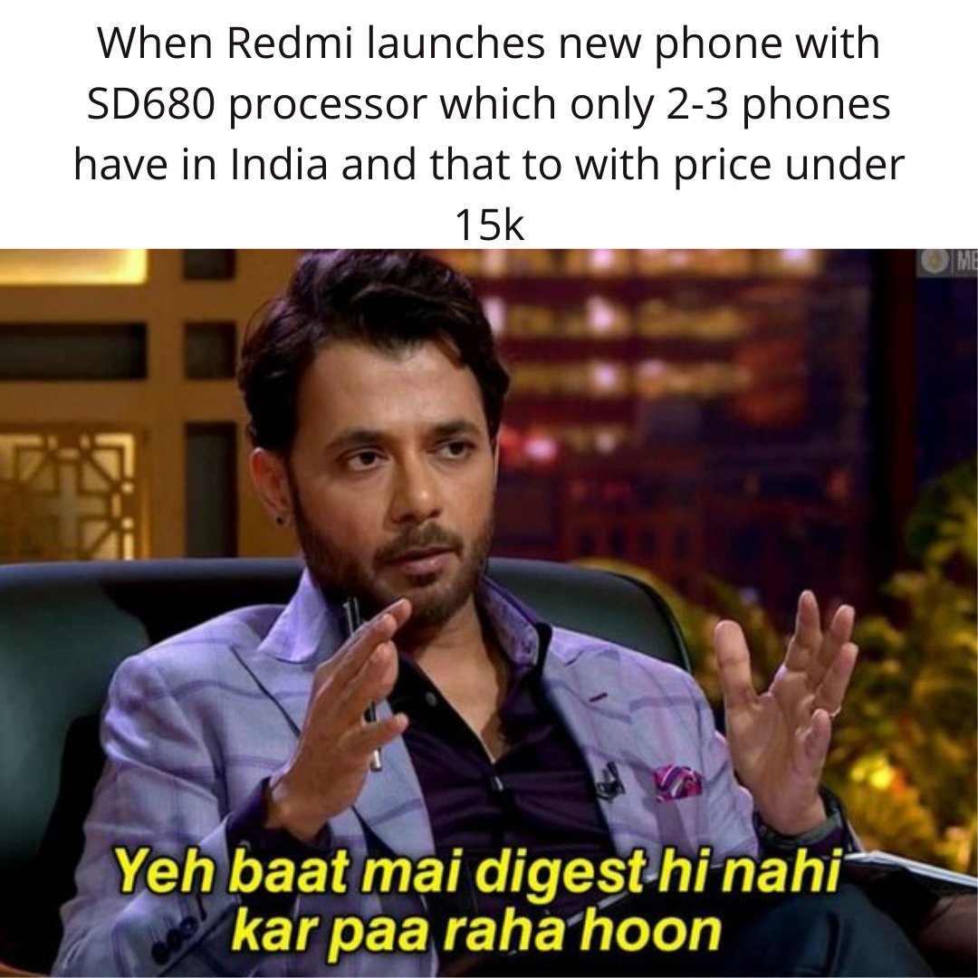 MarkonicDDUC's tweet photo. other mobile brands be like: hum kya kare job chor de? #mememarketing #markonic #sharktank #redmi #tweet2 https://t.co/VSzcJvAAYb