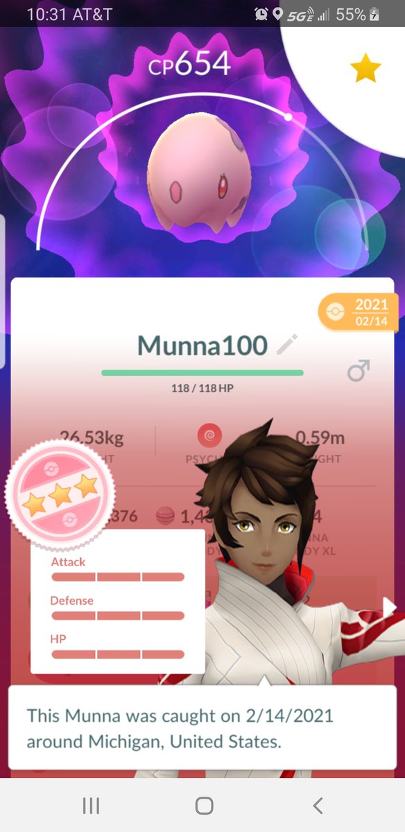 burk0518's tweet photo. Wasn't expecting this during trades last night, finally got one! Thanks Lauren! #PokemonGO #TradeSession https://t.co/MMafMfGTyB