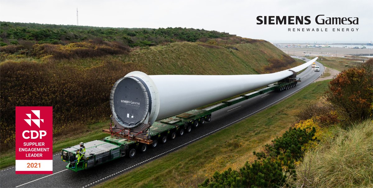 We are on the 2021 Supplier Engagement Leaderboard by <a href="/CDP/">CDP</a>! Fostering climate action across the supply chain is essential to decarbonizing industry, and Siemens Gamesa is proud to be leading this positive change #sustainability