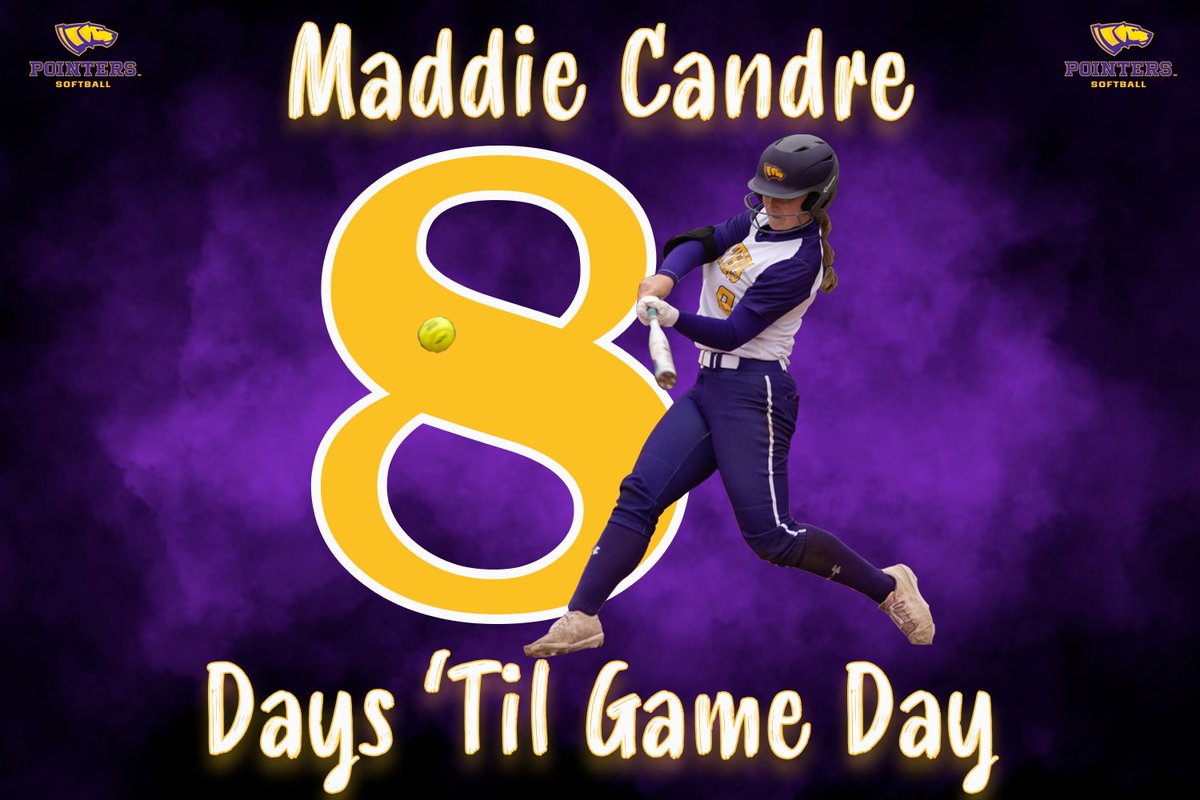 uwsp_softball's tweet photo. Today we recognize the returning WIAC Player of the Year and outfielder, #8 Maddie Candre who is representing 8⃣ Days 'Til Game Day!! To learn more about Maddie visit @uwspsoftball on Instagram and Facebook! #Team42 #PasttheLine @MaddieCandre https://t.co/KGlxJnhkDl