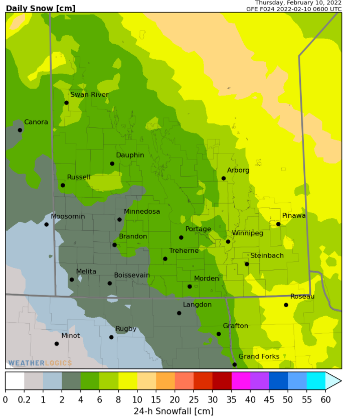 weatherlogics's tweet photo. Snowfall Maps for #Manitoba and #Saskatchewan ❄️
Weather maps are available in our app!
#MbStorm #SkStorm #wx #CdnPrairieWx #CdnWx #WestCdnAg https://t.co/rlwmKLVYHf