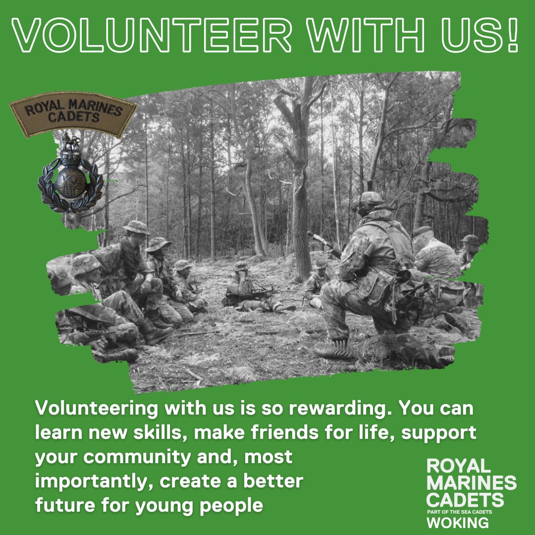 <a href="/seacadetswoking/">Woking Sea Cadets & Royal Marines Cadets</a> needs you! We are urgently seeking new volunteers to join our uniformed staff and deliver training to cadets. info@wokingseacadets.org.uk

#woking #volunteer #cadets #seacadets #opportunity

<a href="/volunteerwoking/">@volunteerwoking</a> <a href="/SouthEastRFCA/">South East RFCA</a> <a href="/SeaCadetsUK/">Sea Cadets</a> <a href="/RoyalMarines/">Royal Marines</a> <a href="/RoyalNavy/">Royal Navy</a>
