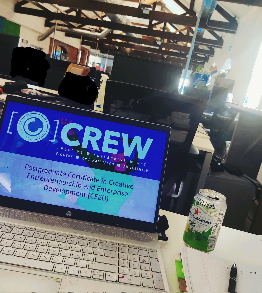 paintclubHQ's tweet photo. First day at the new 'office', thanks to @CREWDigital1 @GMITOfficial for setting me up in the lovely @portershed, met loads of sounds Galway heads, apparently they knew my 'voice' from our online events. 🙈 #paintclub #galway #crew2022 https://t.co/9uxknZWGLr