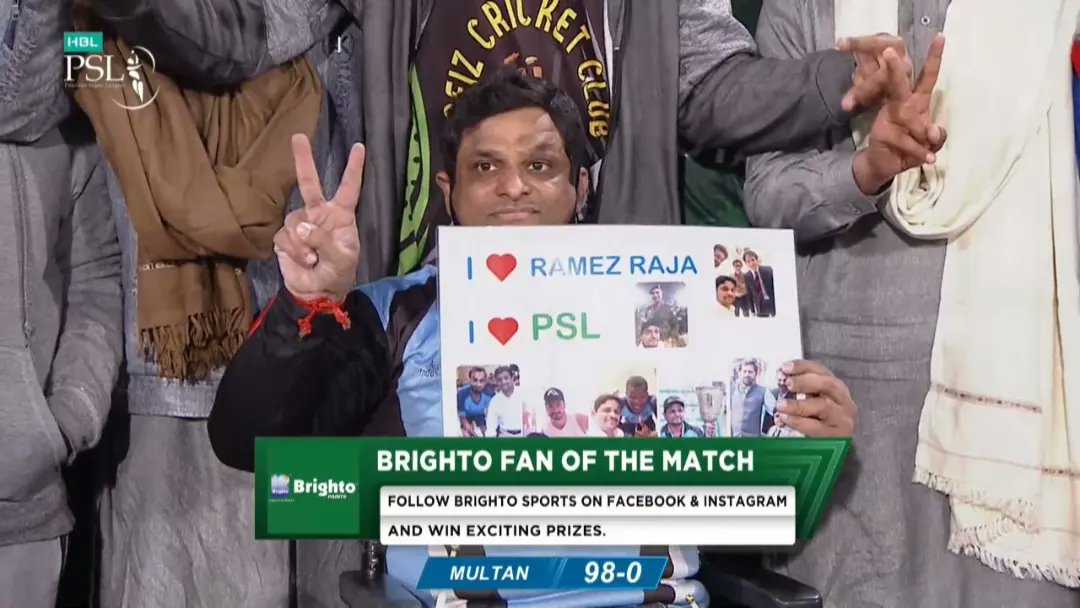brighto_sports's tweet photo. Fans enjoying Multan's batting in the stadium.
Share your pictures watching the match with us using #BrightoDigitalFan and win exciting gifts!
#BrightoSports #MSvPZ #HBLPSL7 #LevelHai https://t.co/ghMPMKHmir