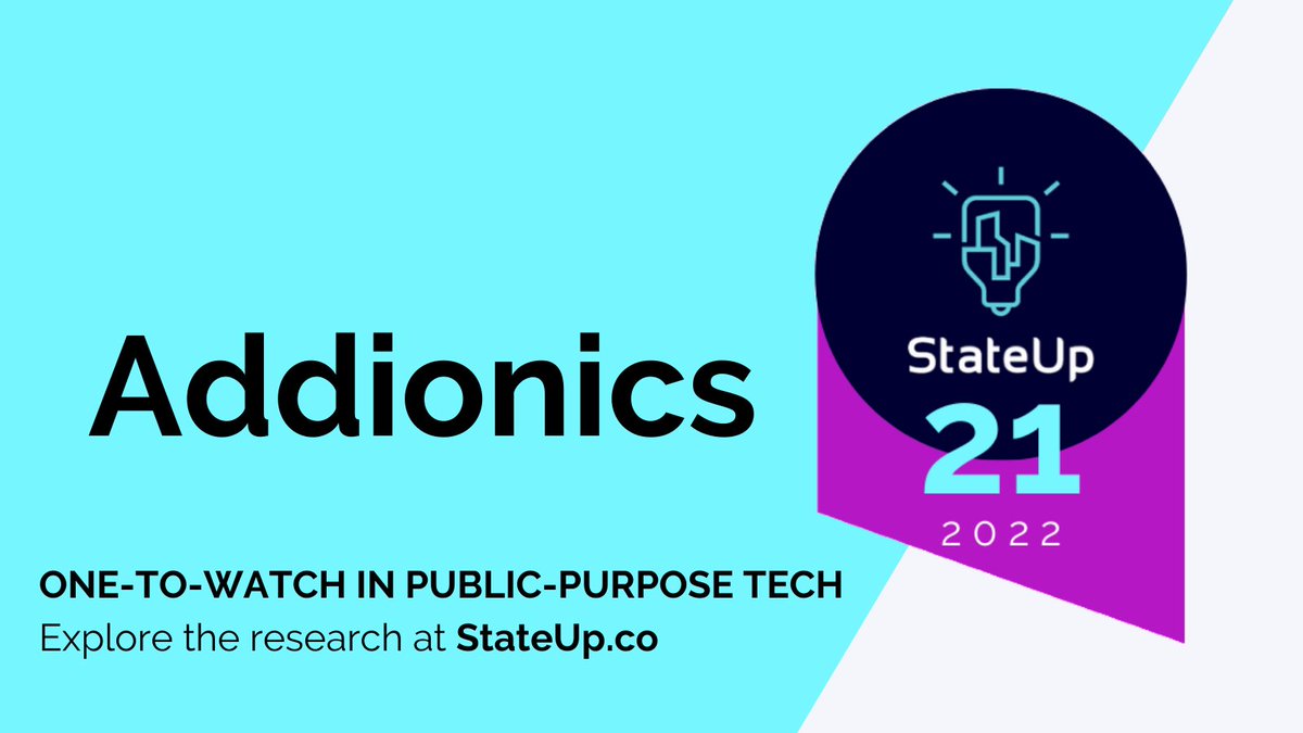 We’re excited to be selected as 'One to Watch' for this year’s #StateUp21. Check out the interactive data and analytics on #PublicPurposeTech by @StateUpHQ: stateup.co/stateup-21/