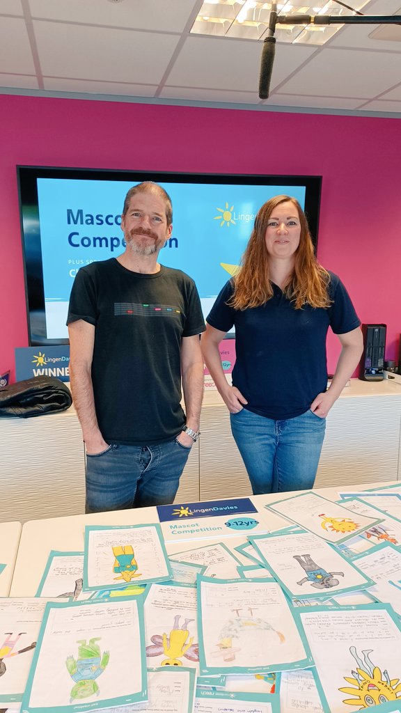 Checked in with @CharlieAdlard and the team at Reech Media today for a spot of mascot judging!! The kids of #Shropshire sure are a talented bunch! 👏