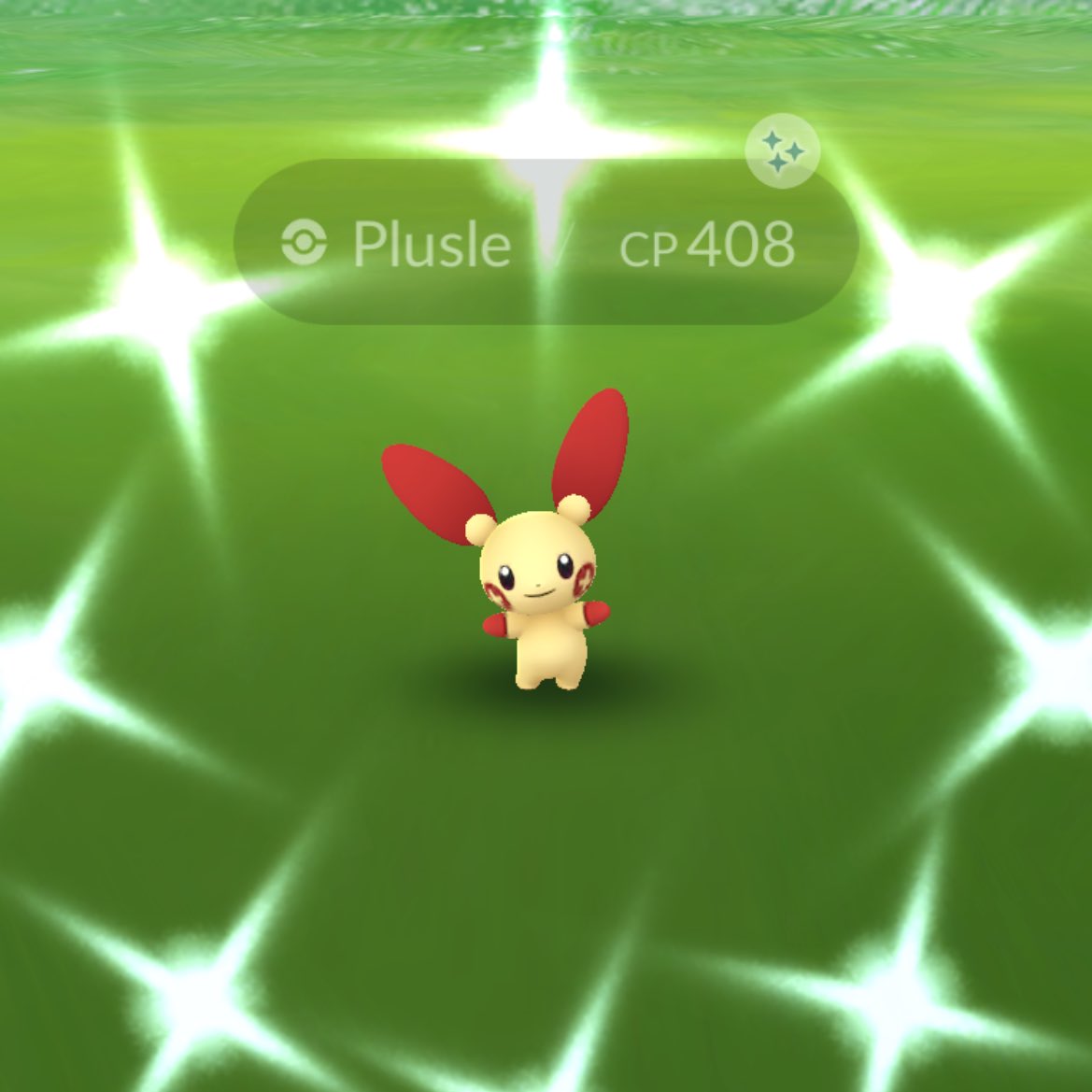 SwirlyKath's tweet photo. 396 checks later ✨💥🔌 #ShinyPlusle #PokemonGo https://t.co/tCObwrB1Ck