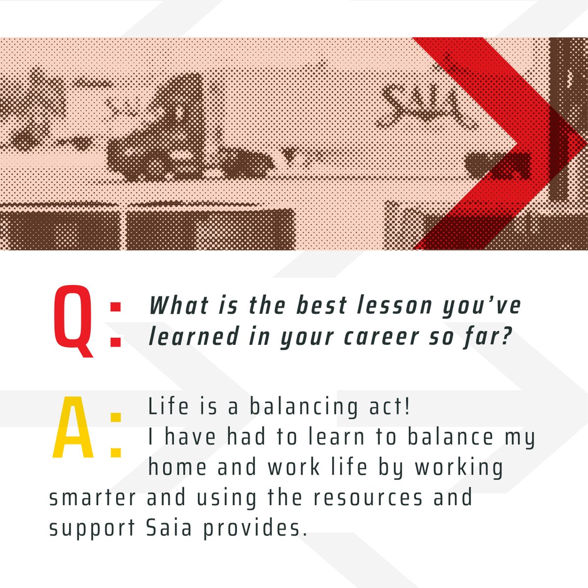 Saia_Inc's tweet photo. National Account Executive Jen Seiwell knows how to stay grounded. Family and great coworkers motivate her to keep Saia's book balanced. In her interview, she shares her keys to success. #saialtlfreight #jobspotlight https://t.co/4iDdYrMOst