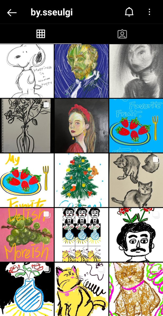 KSGUpdates's tweet photo. [INFO] 220211 #SEULGI unveiled her art account where she's been uploading her works since July 2021!

https://t.co/BbPgZj2ImW

#슬기 @RVsmtown https://t.co/YQpzaaL3B5