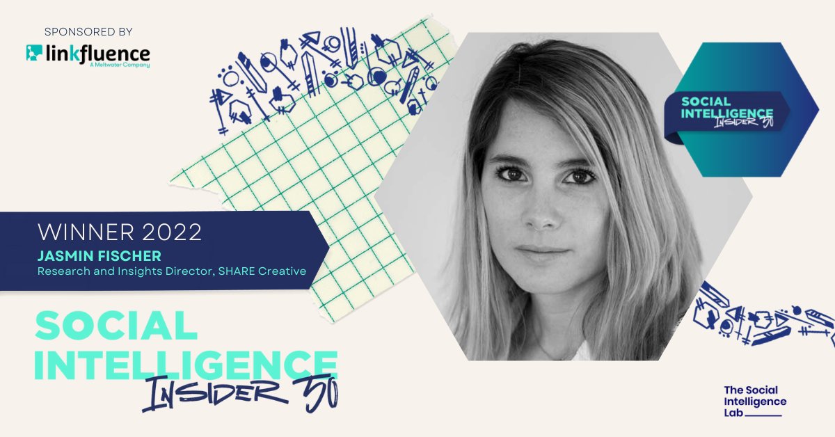 Share_Creative's tweet image. We are proud to announce that our Research and Insights Director, Jasmin Fischer, is included in The @TheSILab’s SI50 List as one of the top global social insights pioneers!

Check out Jasmin’s interview here: thesilab.com/si_winner/jasm…

#SocialIntelligenceInsider50
