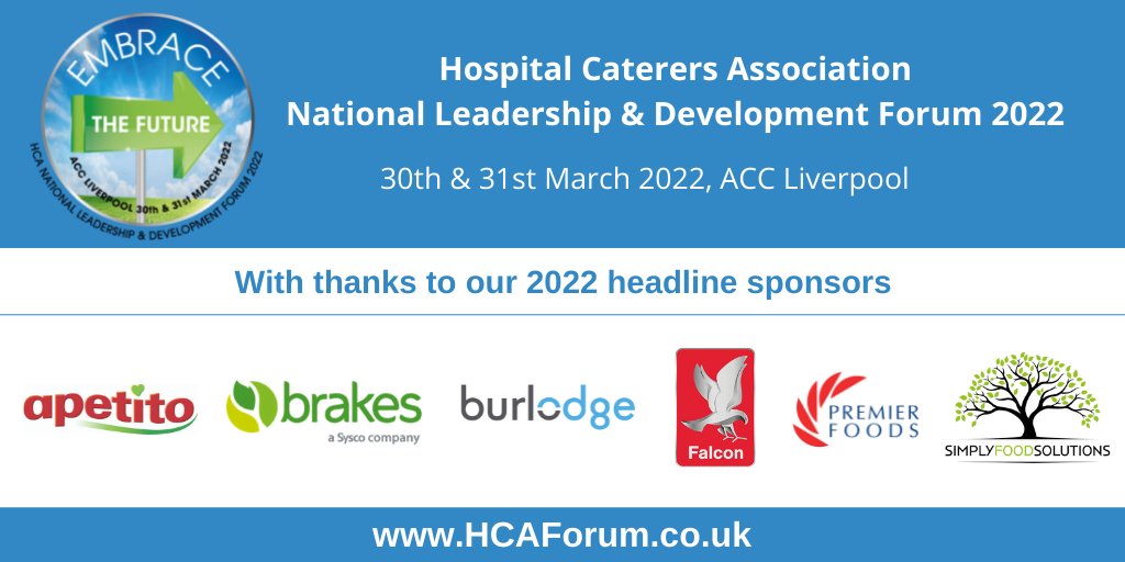HCA_Forum's tweet photo. A huge THANK YOU to this year's @hospitalcaterer #HCAForum headline sponsors, @apetitouk @Brakes_Food #burlodge @FalconFoodserv @PremierFoods_FS @SimplyPuree
For a full line of of all the exhibitors you can meet on 30 & 31 March visit: https://t.co/EzkxS8Rmum https://t.co/cP1ilw0V1e
