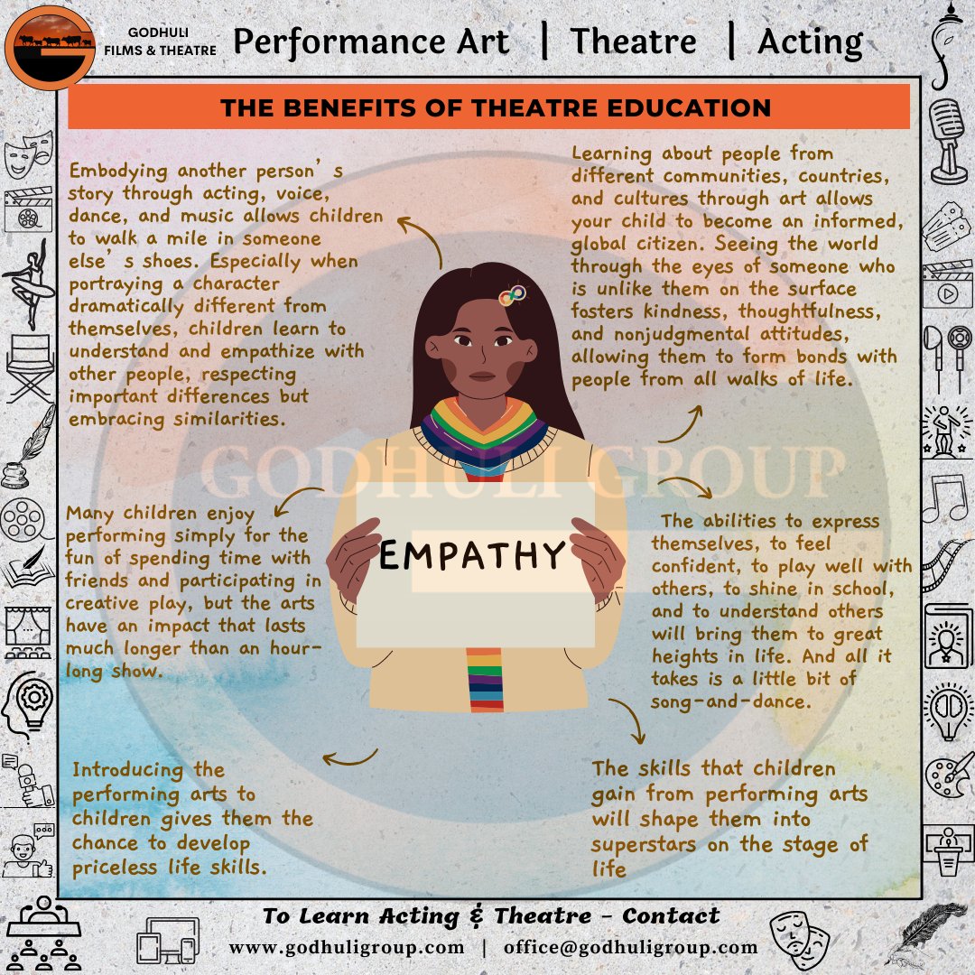 GodhuliFilms's tweet photo. Benefits of Theatre Education
.
.
.
.
#sanskrit #language #learning #education #theatrenerds #theatrelove #theatrelovers #performingarts #theatreandacting #india  #didyouknow  #theatrecoach #theatreclasses #learnsanskrit #culture #emotions #navrasa #sanatandharma  #godhulitheatre https://t.co/04JF2cgXba