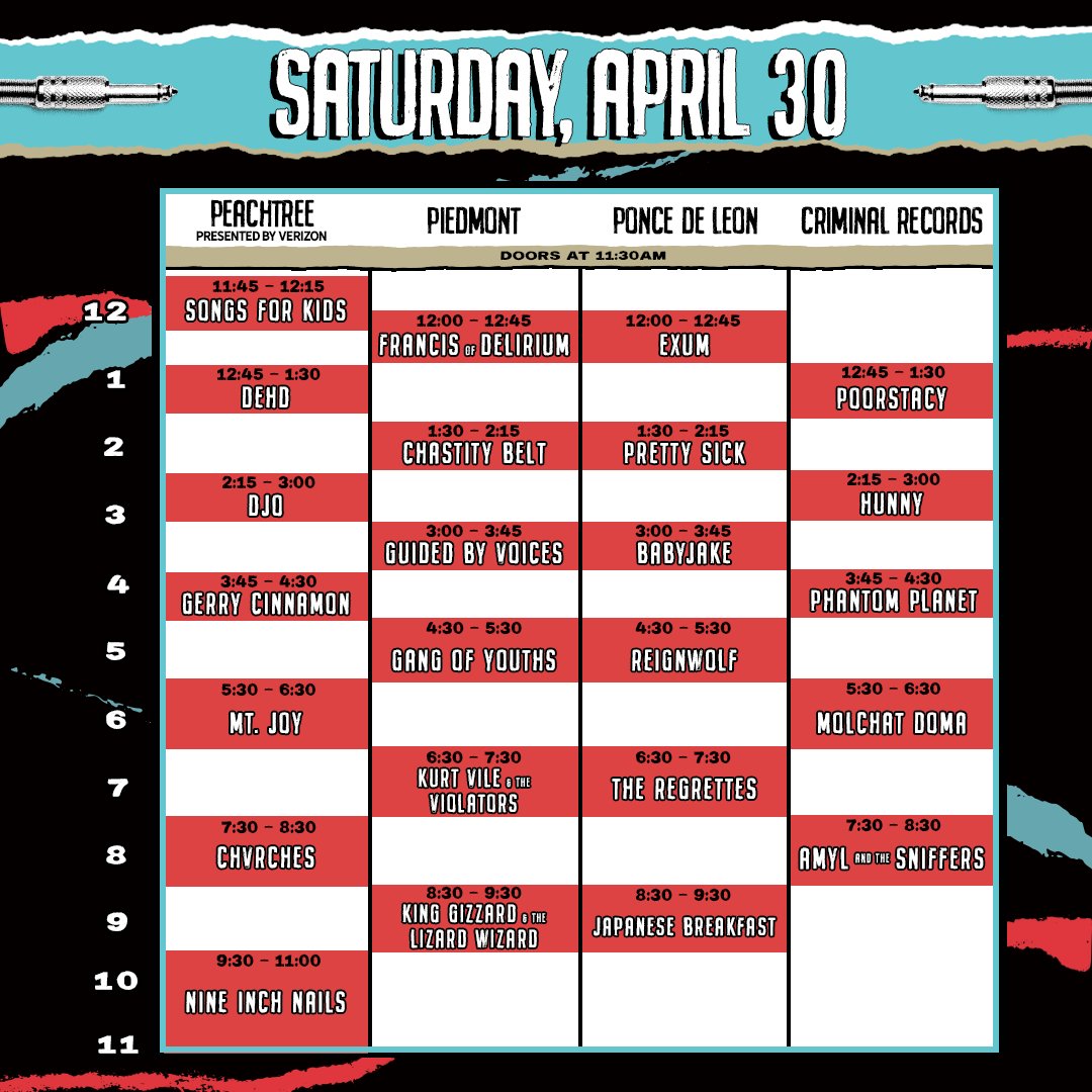 Shaky Knees 2022 schedule