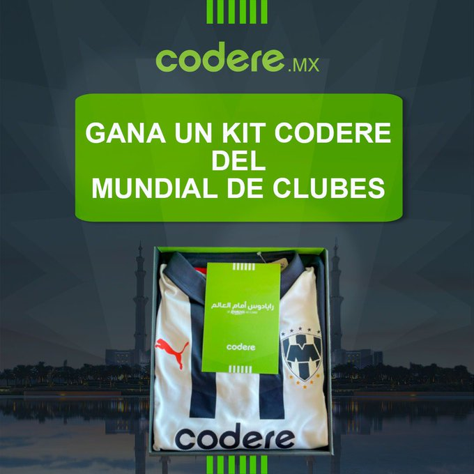 ComunidadRayada's tweet photo. Si estás molesto por el resultado y lo mostrado por el equipo y no piensas gastar en jerseys del club, te tengo la solución: 
@CodereMX te regala el jersey conmemorativo del mundial de clubes 2022. 
-Sigue a @CodereMX @ComunidadRayada 
- RT a este tweet con el #CodereEsRayado https://t.co/Kd41hGRJ3v