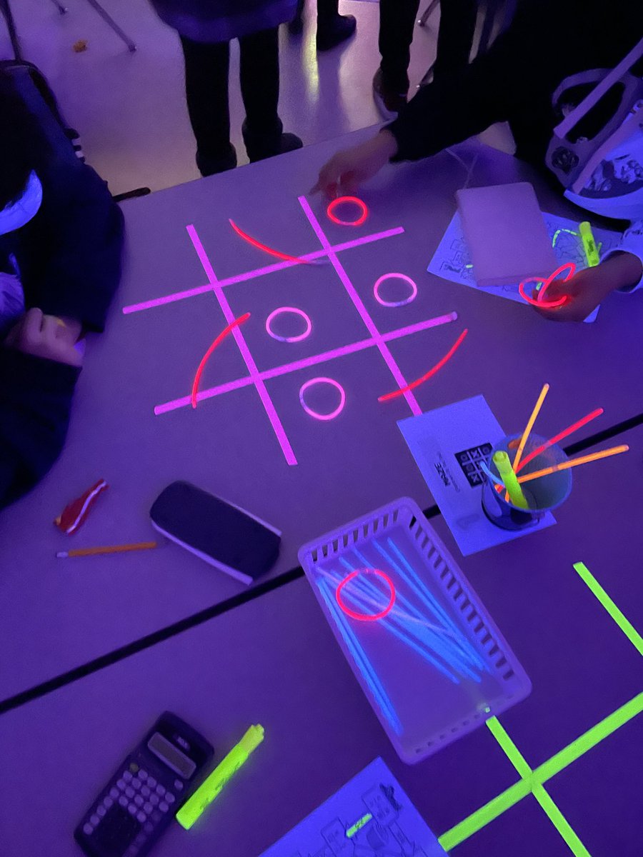 Super Fun review in math today <a href="/ElkRiverVMS/">VandenBerge Middle School</a> ! Students are ready to “GLOW” on their test tomorrow! 🤩 #iteachmath #stationrotation #collaboration #middleschool #mathisfun #glowday