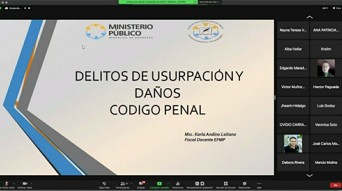 EscuelaHonduras's tweet photo. Con la #Sesión5 se concluye el #Modulo3 del #Diplomado Derecho Ambiental Aplicado a la Vida Silvestre y Recursos Forestales en Honduras con asistencia de Jueces de Letras del @PJdeHonduras y Operadores de Justicia a nivel Nacional https://t.co/dY11rPfrQa
