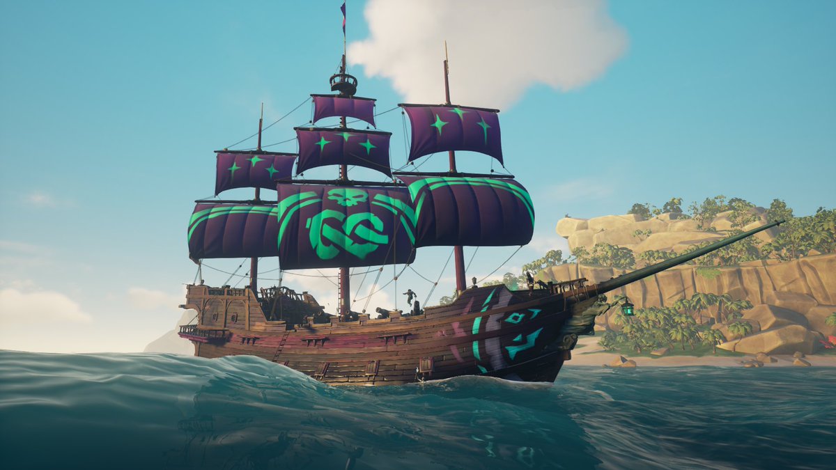 Loving our Affiliate Sails! Thank you @SeaOfThieves for these, they are stunning 💜

#AffiliateAlliance #BeMorePirate #SeaOfThieves
