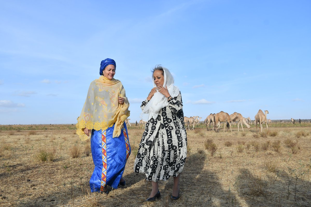 AminaJMohammed's tweet photo. People of Somali are suffering from drought crises.

Water wells have dried up, livestock and crops lost, pushing children and their families to the brink.

We will work to provide more humanitarian assistance and find lasting sustainable solutions. https://t.co/dYOMoCBEj2