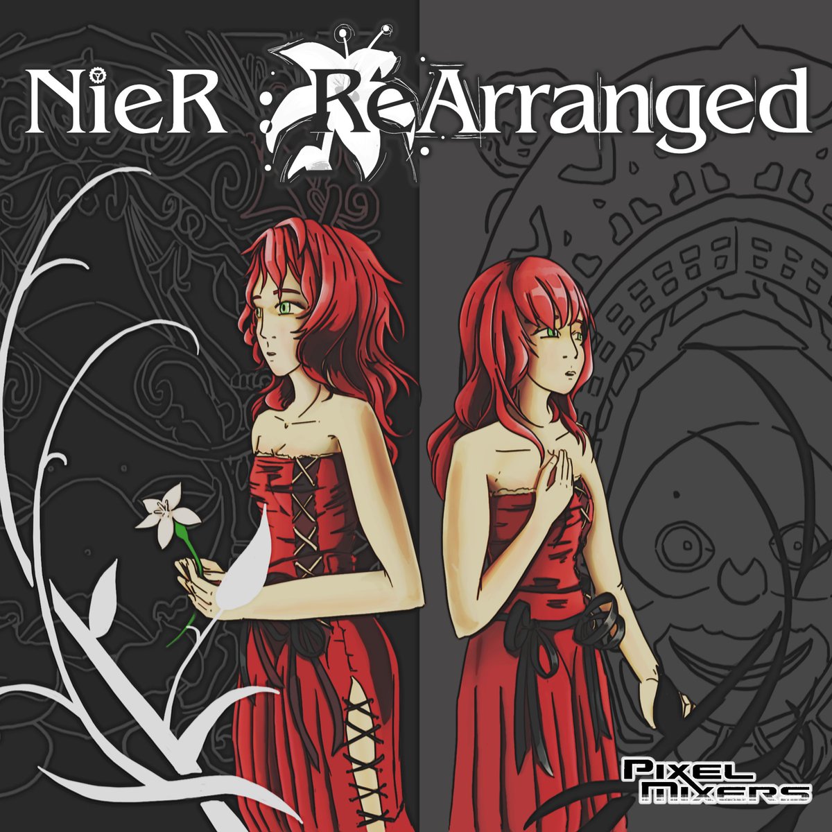 Pixel_Mixers's tweet image. Our next album will come out soon, a 31 tracks tribute to #NieRReplicant &amp;amp; #NieRAutomata  made by our community =)
Check this pretty art made by @Troisnyx for the album!
#vgm #vgremix #vgcover #gamemusic #gameaudio #nier #ost