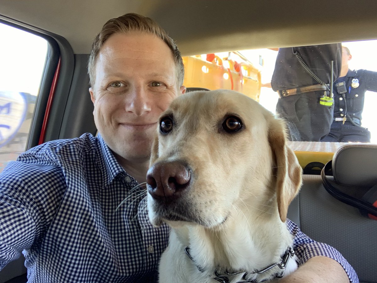 ZakSNews's tweet photo. Hanging with Sadie and @SFFDPIO talking ruff currents and water safety on this beautiful beach day. @KTVU #toughassignment https://t.co/eNG05WX64Z
