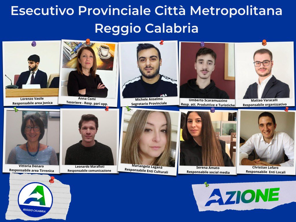 Buon lavoro all’Esecutivo Provinciale della Città Metropolitana di Reggio Calabria di Azione.
Ripartire dai territori per cambiare il TERRITORIO!
#calledtoaction #calabria
<a href="/CarloCalenda/">Carlo Calenda</a> <a href="/MatteoRichetti/">Matteo Richetti</a>