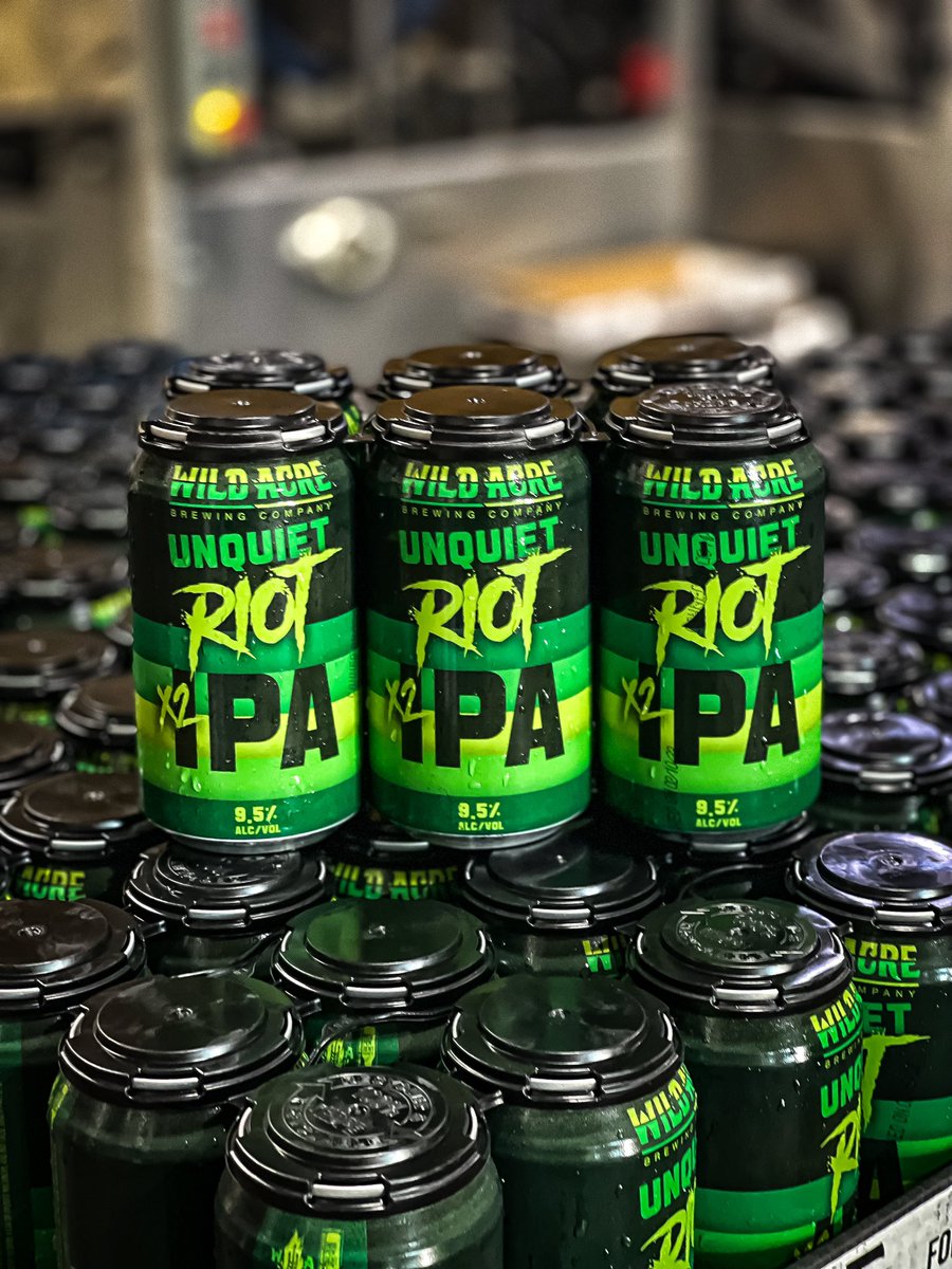 GET READY; The first Wild Acre Seasonal of 2022 is almost here! Unquiet Riot x2 IPA! (9.5%) Double IPA created by modern methods to achieve low bitterness and tropical flavor notes highlighted by pineapple, citrus, and melon in both the aroma, and the palate.