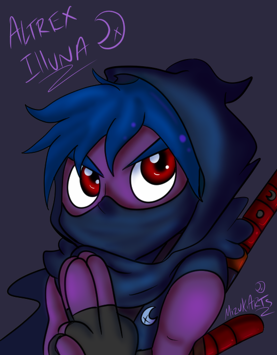 mizukiarts's tweet photo. Title: Altrex Illuna (2022 PFP)
Original Character and The Face of the Illuna Clan......and the small ninja boy.
Always cherished him since 2016. ^^
#digitalart #oc #ninjaoc #kirbyoc #ninja #shinobi #altrex #mascot #streamer #twitch #profilepic https://t.co/iecUAQvNpm