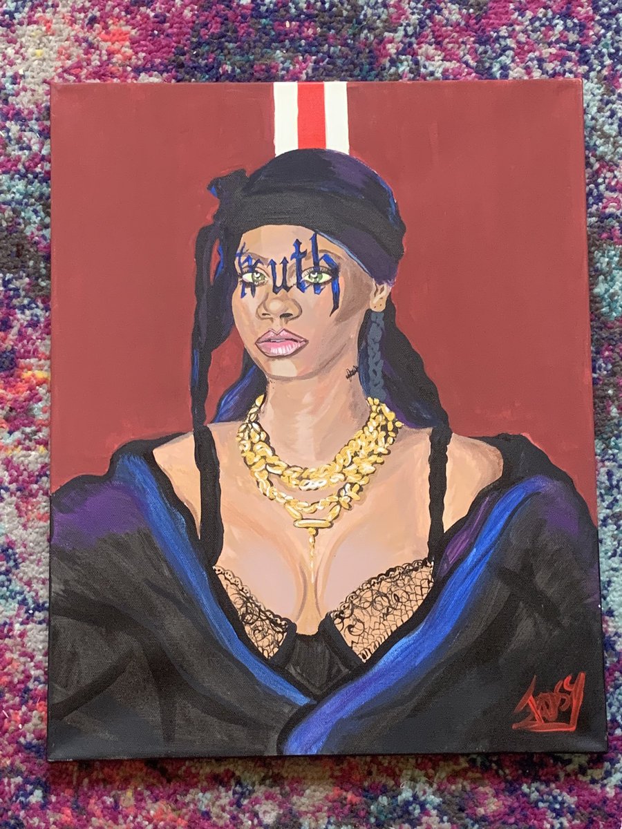 DidittJuss's tweet photo. 🎨 🖌 🖌🖌☺️💙 “Dare lie to her” — I appreciate the imperfections of it all #blackart #portrait #chocolatemints #jussdiditt https://t.co/k4eNowM5m5