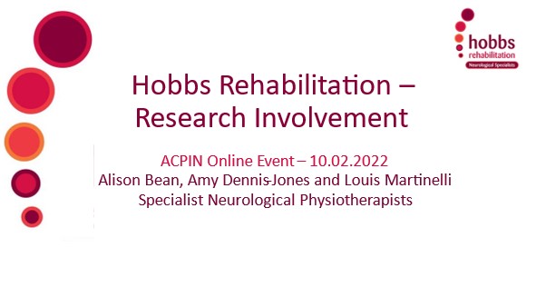 HobbsRehab's tweet photo. Great to present our Research credentials at ACPIN this evening, thanks for such great feedback. Thank you
@ACPIN_UK for inviting @ali_bean, @ADJyogaphysio
and @LouisMartinelli to share their research experience with @HobbsRehab and @MiNT_hobbs, plenty more to come! #MiNT22 https://t.co/URYLyBZel9