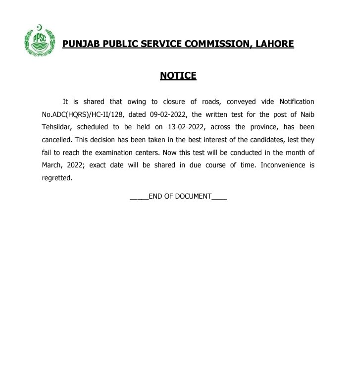 MSGK619's tweet photo. Naib Tehsildar's paper is postponed
#ppsc #naibtehsildar https://t.co/QfZsYz6nzi