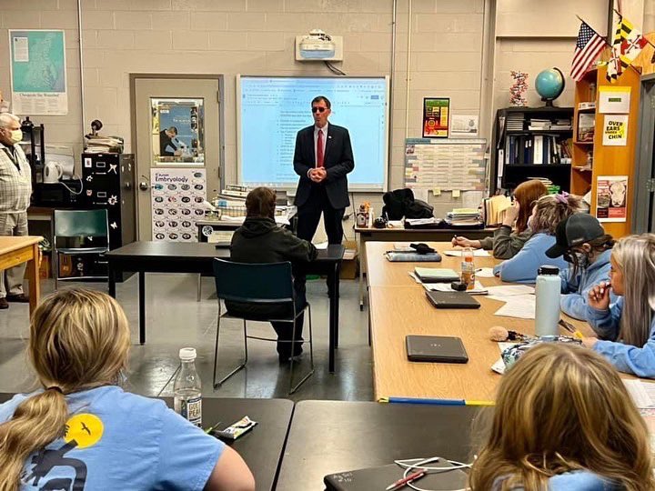 AlMiller4Cecil's tweet photo. Thank you Rachel Coffey for inviting me to speak to your students about agriculture and the CCPS food waste program! https://t.co/7J9vbW70C0
