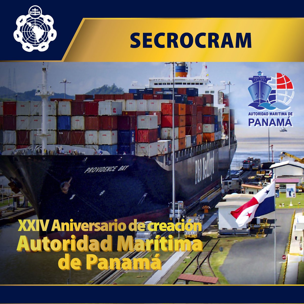 ROCRAM14's tweet image. ¡Felicidades a la @AMP_Panama en su XXIV aniversario de creación! Continúen salvaguardando los intereses marítimos de su nación.