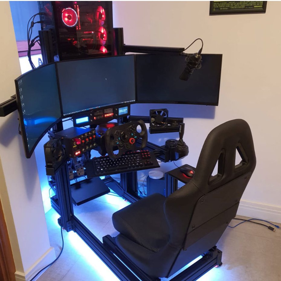 Suporte de Monitor triplo de Chão - Cockpit SA1 - Sensa VR