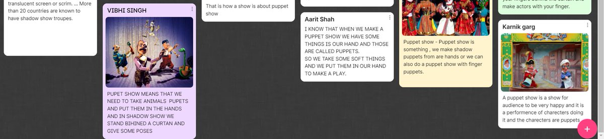 prashant5_gupta's tweet photo. As a prior knowledge check, form III ss were asked to share their understanding about the puppet &amp; shadow show on a Padlet and later they discussed the same within peers.
#lightandsound #Howtheworldworks 
@AnilaVerma1 @KetakiKTweets @AneeshaSahni @Prometheus_Edu @padlet https://t.co/4KASIWWDqm