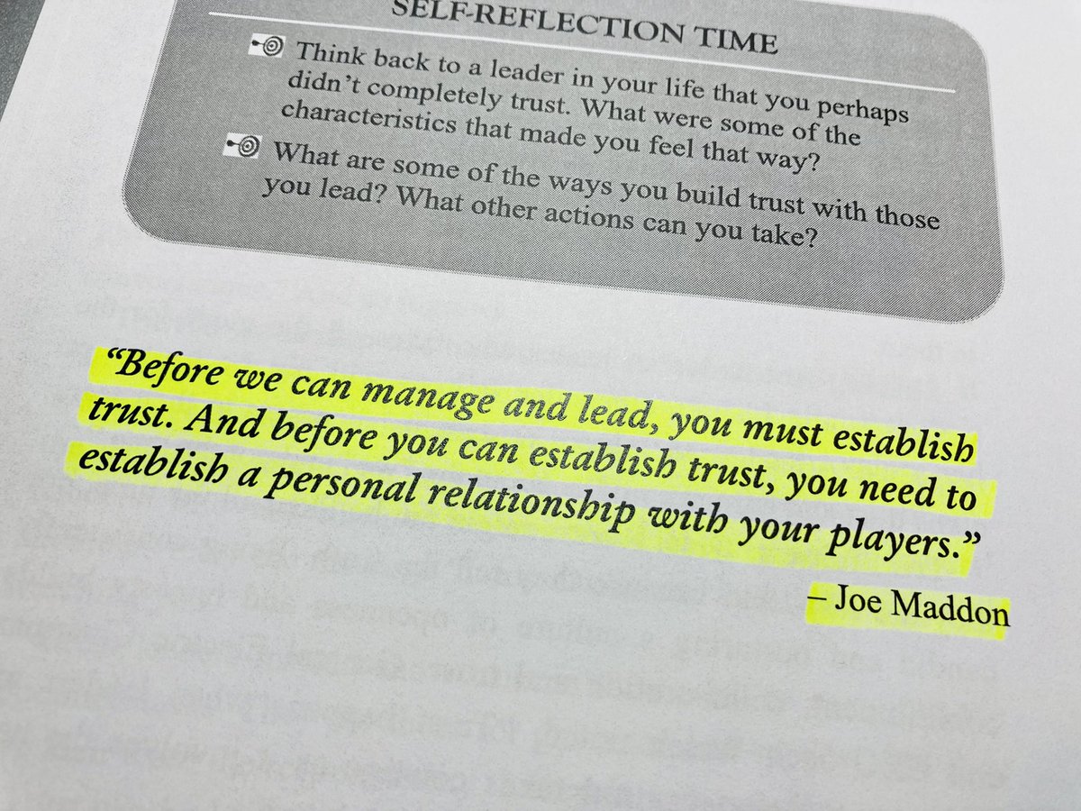 “Before we can manage and lead, you must establish trust. And before you can establish trust, you need to establish a personal relationship with your players.” - Joe Maddon #leadwithpurpose🎯