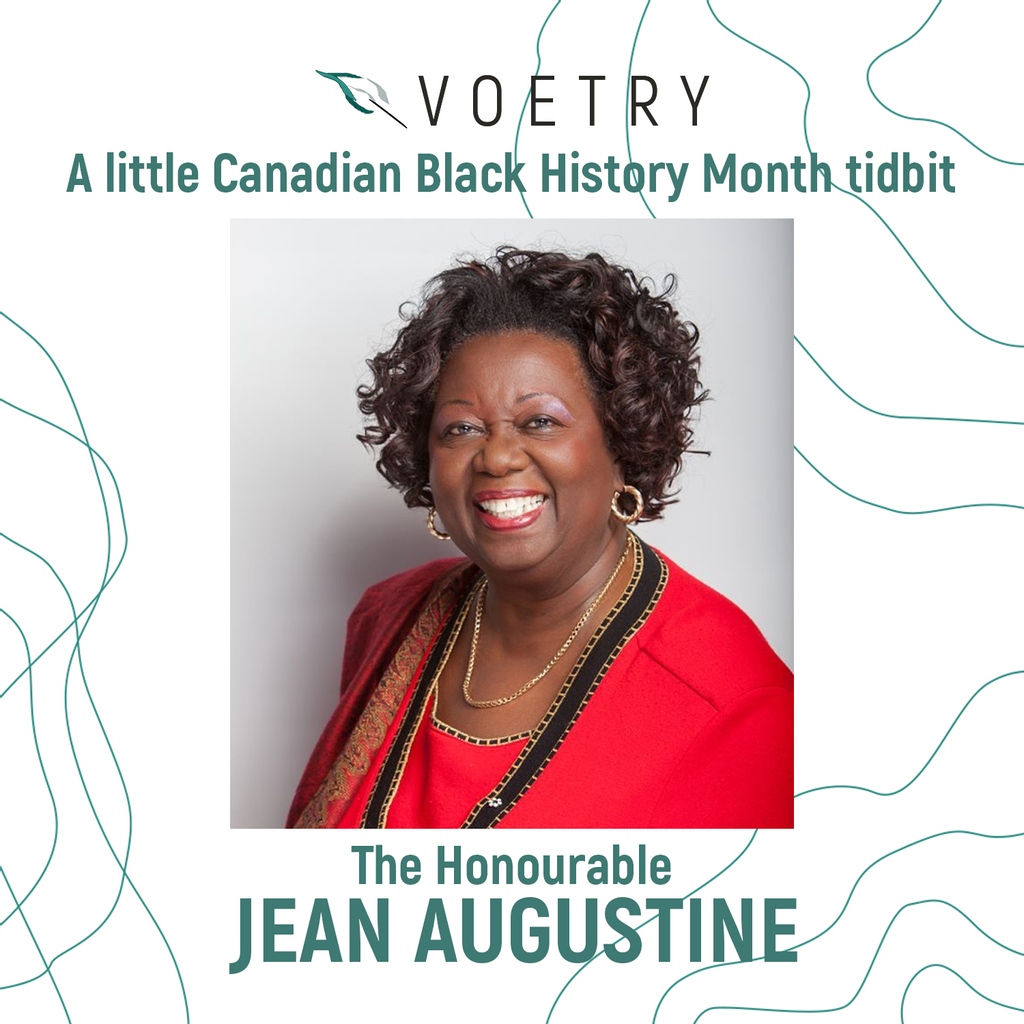 ThisisVoetry's tweet photo. A little Canadian BHM tidbit:
In December 1995, the House of Commons officially recognized February as Black History Month in Canada following a motion introduced by the first African Canadian woman elected to Parliament, the Honourable Jean Augustine (@honjeanaugustine)

#voetry https://t.co/XmDQEysAlj