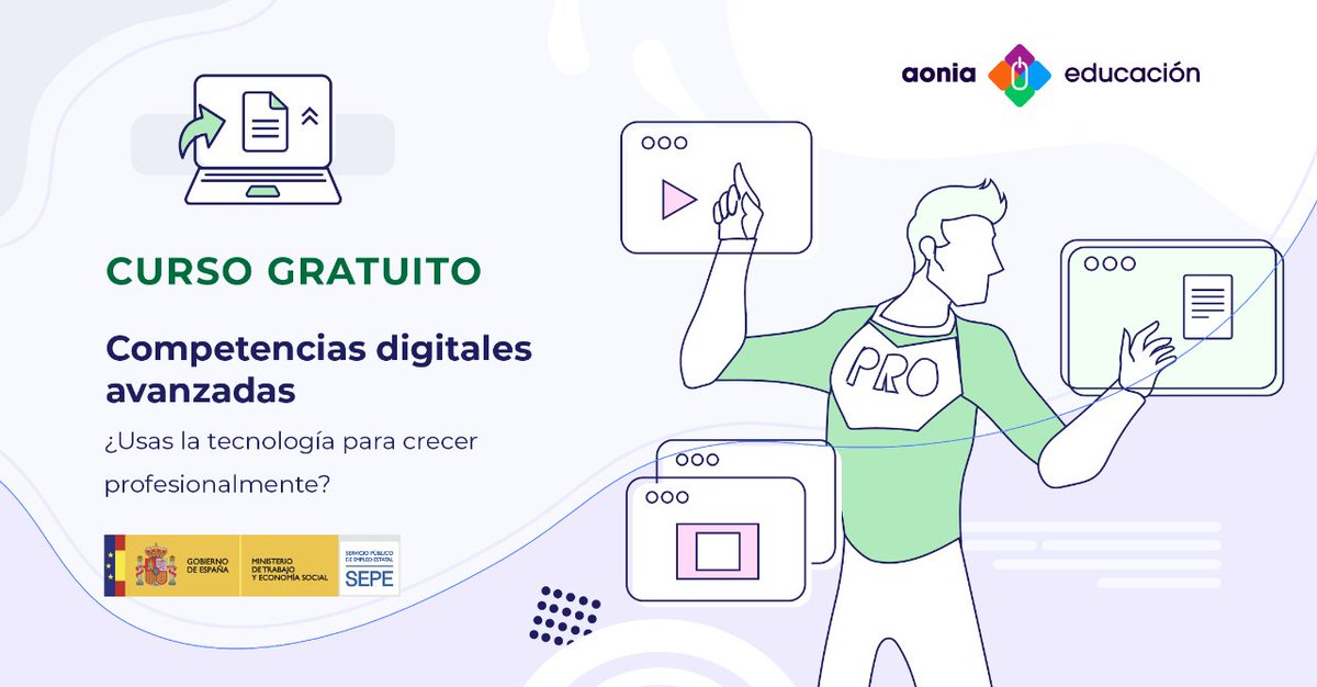 AoniaEdu's tweet photo. Las competencias digitales son esenciales para mejorar tu capacidad y adaptabilidad para mantener y crecer en tu práctica profesional. ¡En Aonia te ayudamos con nuestro curso gratuito ¡A tu ritmo y desde dónde estés!
¡Inscríbete aquí! ➡️
https://t.co/LBhZiH1aqT
#fp #cursoTIC https://t.co/AvEKkEy0DY