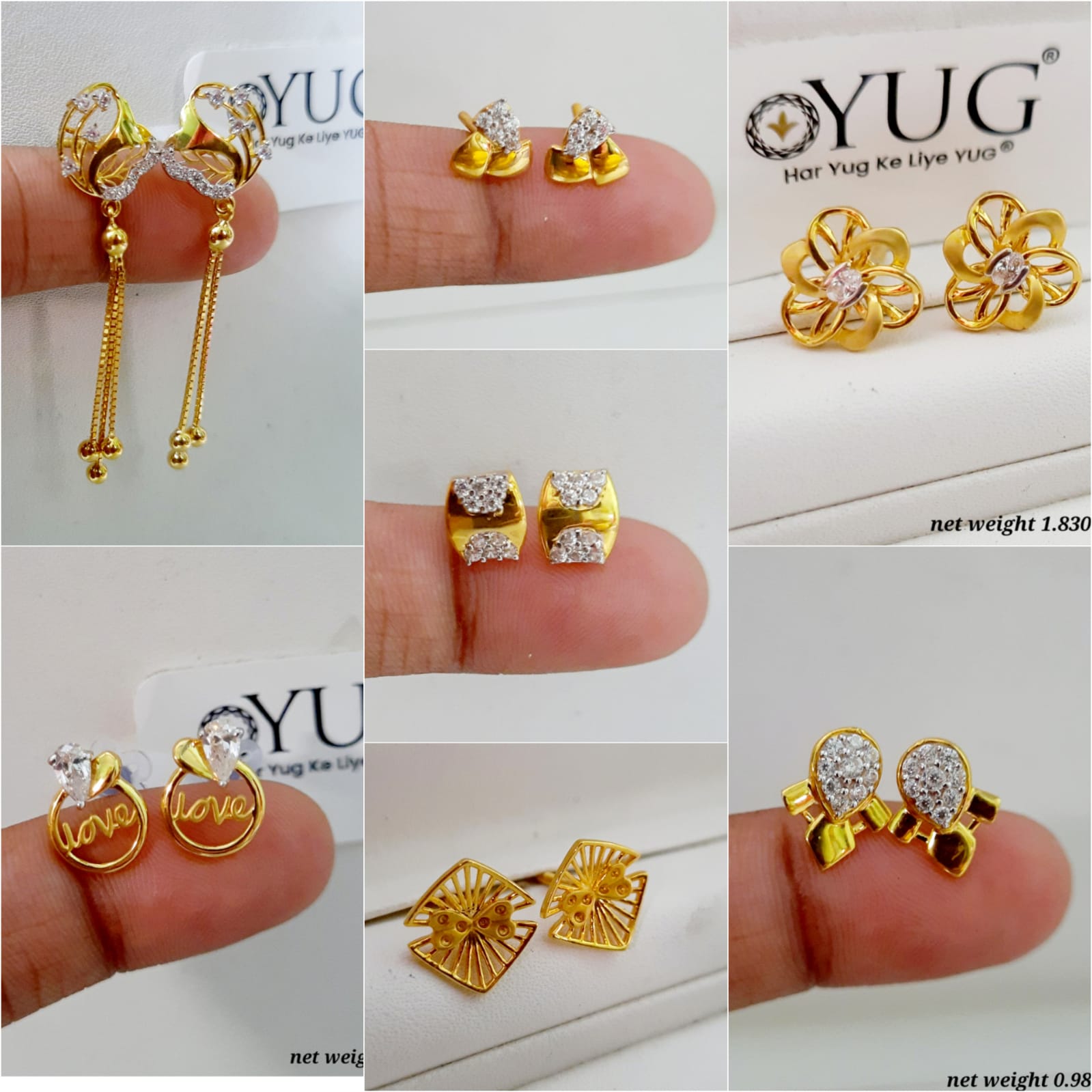 Gold ke shop earrings new design