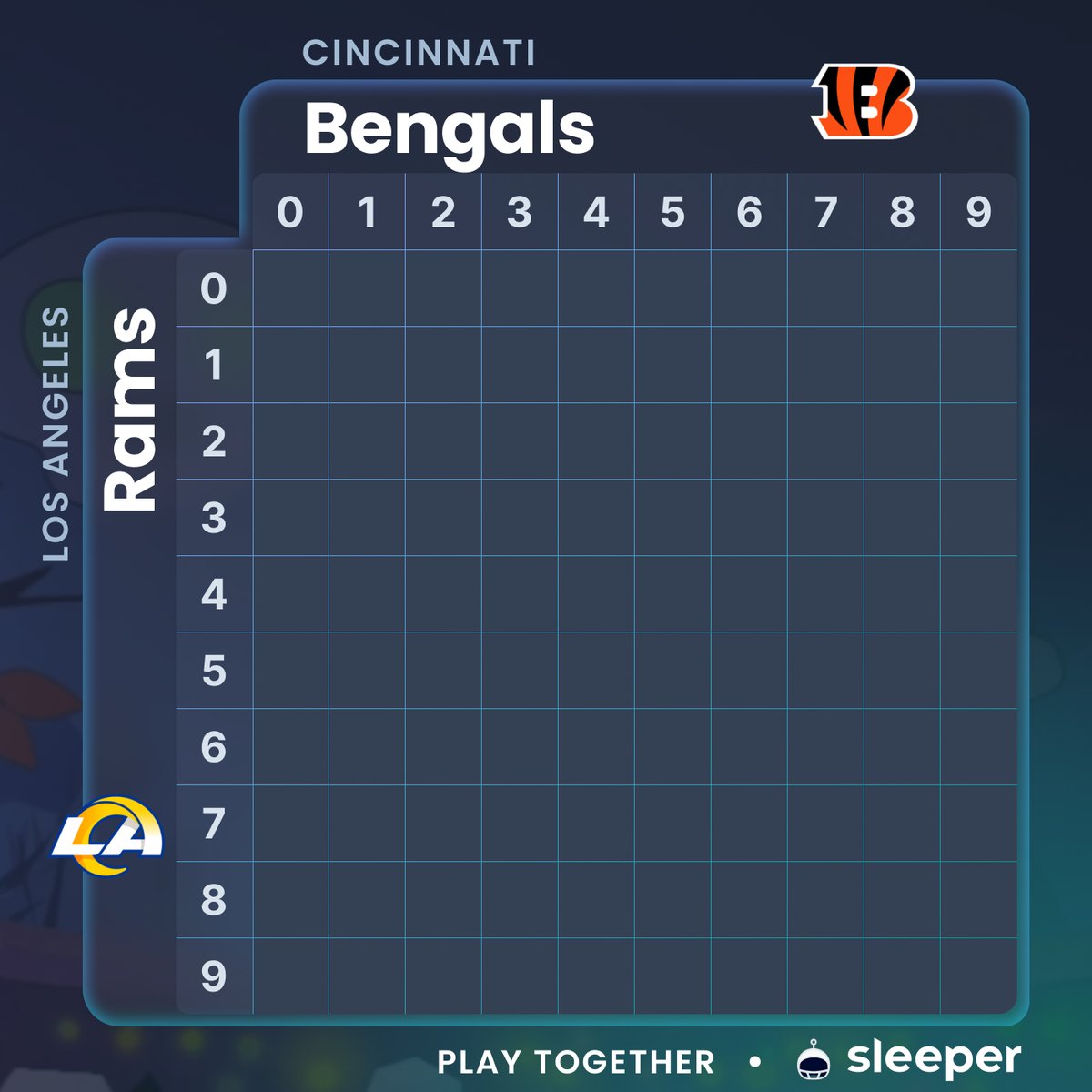 SleeperHQ's tweet image. #SuperBowlLVI is a few days away and we're giving out $300 each quarter!💰

Cookies and mascots are also up for grabs!

Retweet with your Sleeper handle for your chance at this weekend's Sleeper Squares!
