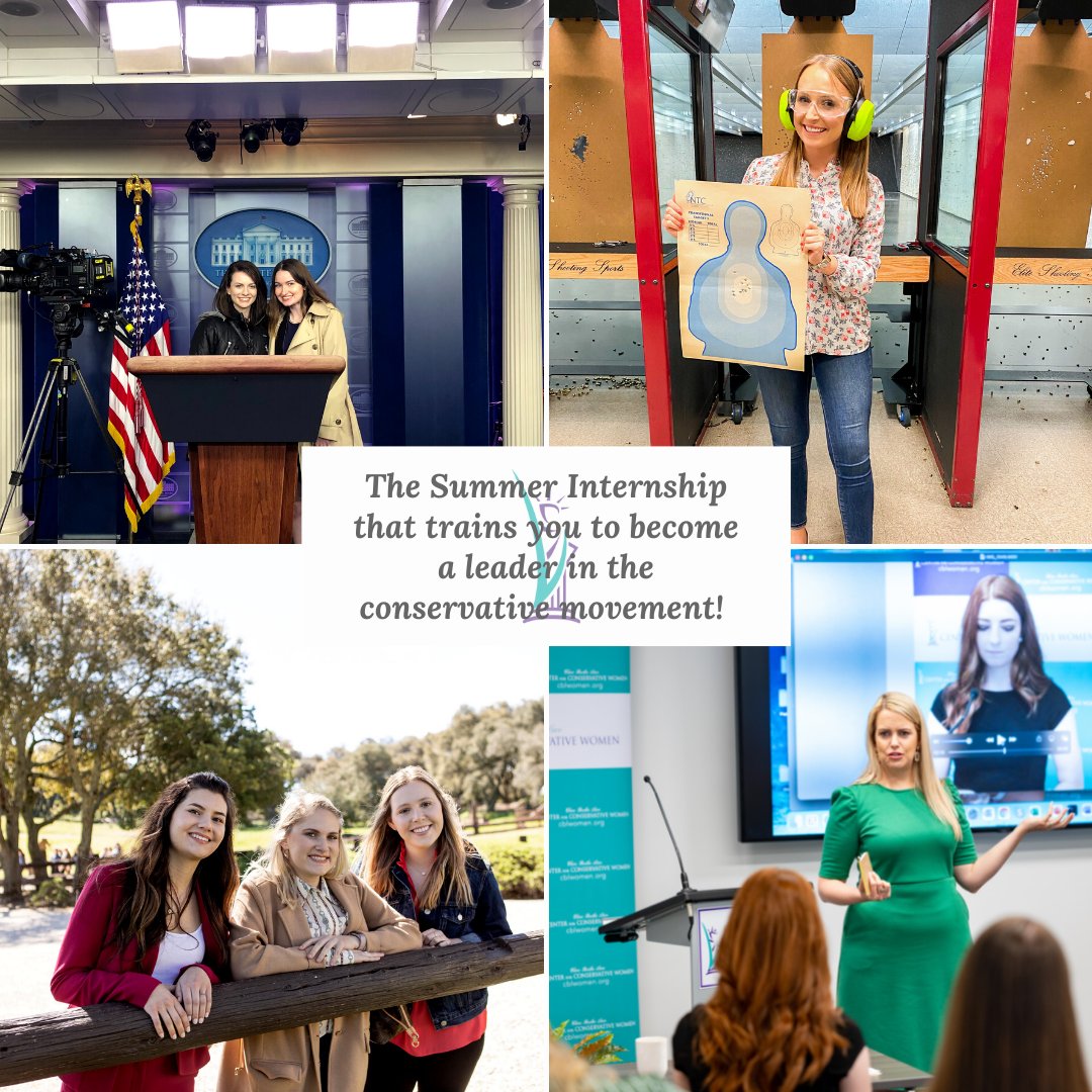 cblwomen's tweet photo. We have a summer packed with firearm, leadership, journalism, media/tv, speech, Constitution, and etiquette trainings! Plus more to come. Apply today for early acceptance!
#cblwomen #conservativewomen #conservative #cblinterns #DCinternship #womenwhowork https://t.co/yx5I58bEJL