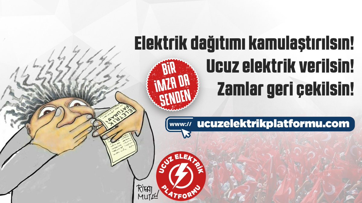 📌 ŞİRKETLERE İNDİRİM, HALKA BİNDİRİM!

Elektrik dağıtımı, şirketlerin çıkarlarına göre işliyor! Dağıtım şirketlerine indirimler, halkın sırtına ise bindirimler yapılıyor!

Elektrik dağıtımının devlet eliyle yapılması için #UcuzElektrikPlatformu'nda buluşuyoruz.